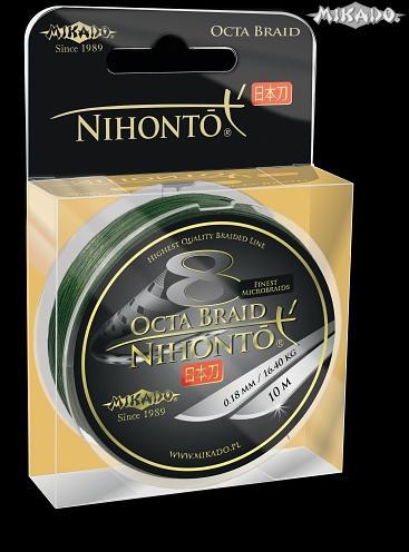 MIKADO Šnúra NIHONTO OCTA BRAID - 0.26mm/10m (zelená)