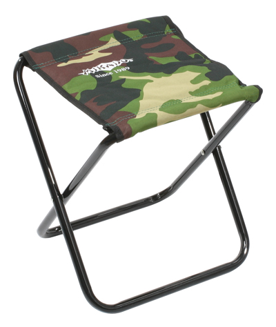 MIKADO Skladacia stolička camou do 80kg (33x30x35cm)