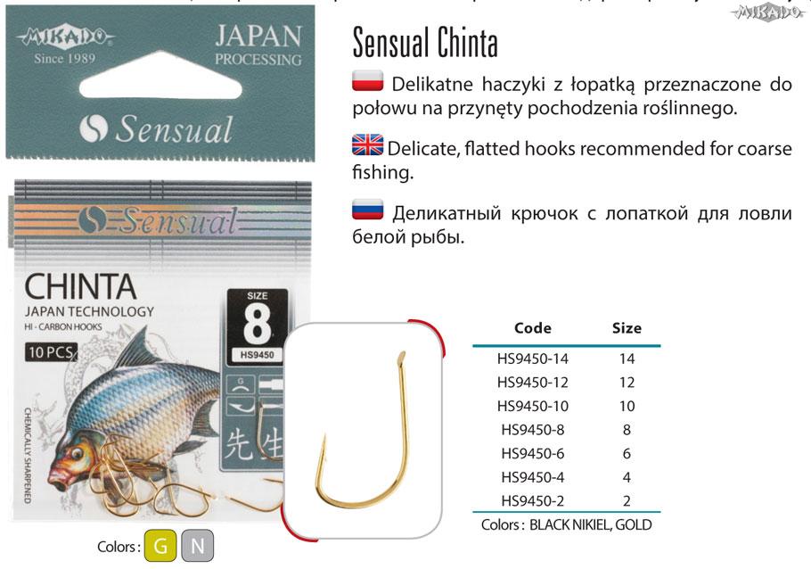 MIKADO Háčik SENSUAL-CHINTA s lopatkou zlatý (10ks)