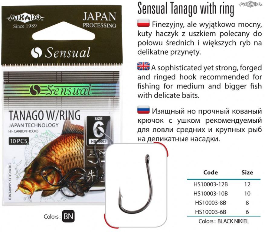 MIKADO Háčik SENSUAL-TANAGO s očkom - veľ.8 (10ks)
