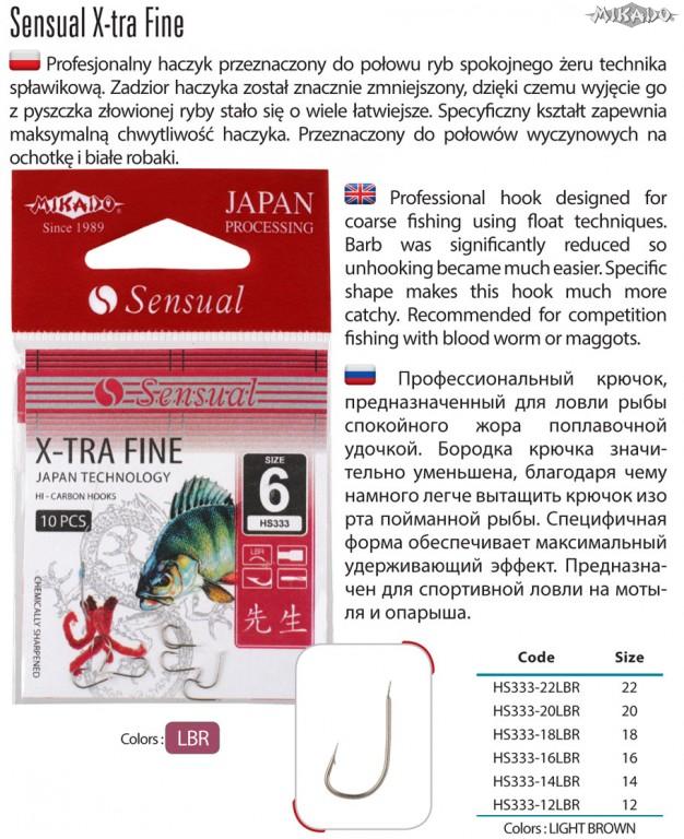 MIKADO Háčik SENSUAL - X-TRA FINE s lopatkou - veľ.22 LBR (10ks)